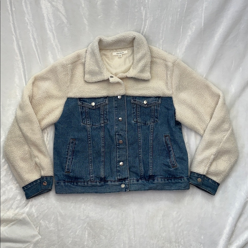 Pacsun Sherpa denim jean Trucker Jacket - S